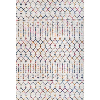 Jonathan Y Moroccan Hype Boho Vintage Diamond Area Rug In Cream/multi