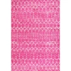 Jonathan Y Moroccan Hype Boho Vintage Diamond Area Rug In Fuchsia/ivory