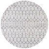 Jonathan Y Moroccan Hype Boho Vintage Diamond Round Area Rug In Cream/gray