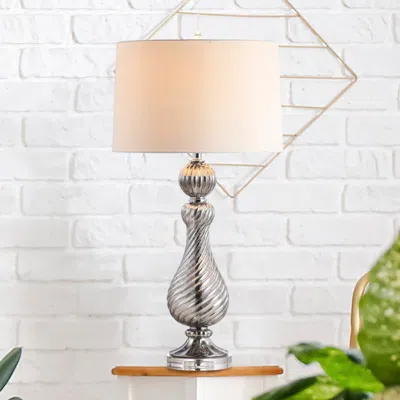 Jonathan Y Murano 32" Swirled Crystal/glass Led Table Lamp In Neutral