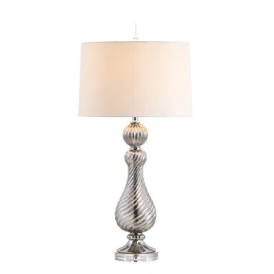 Jonathan Y Murano 32" Swirled Crystal/glass Led Table Lamp, Gray