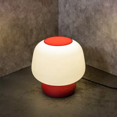 Jonathan Y Mushroom 10" Modern Classic Plant-based Pla 3d Printed Dimmable Led Table Lamp, White/green