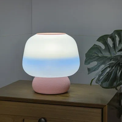 Jonathan Y Mushroom 10" Modern Classic Plant-based Pla 3d Printed Dimmable Led Table Lamp In Multi