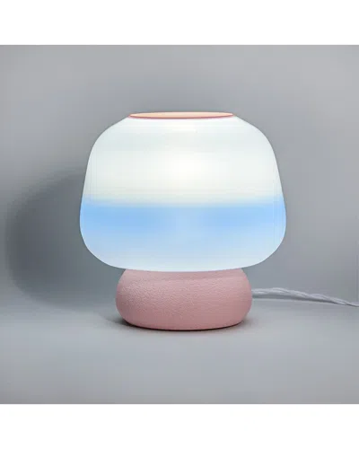 Jonathan Y Mushroom 10in 3d-printed Dimmable Table Lamp In Pink