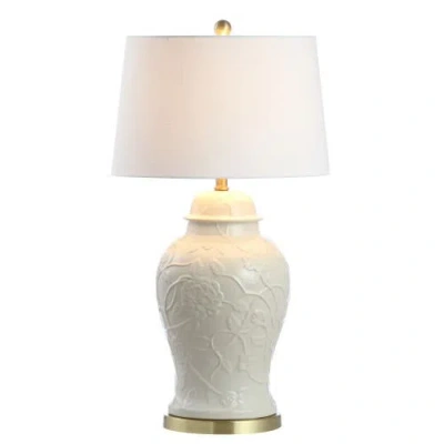 Jonathan Y Naiyou 29.5" Ceramic Classic Traditional Led Lamp Table Lamp, Cream