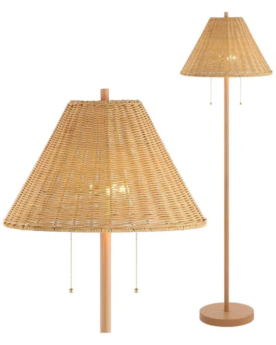 Jonathan Y Nando Floor Lamp In Brown
