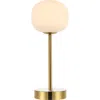Jonathan Y Natalia Modern Minimalist Iron Rechargeable Integrated Portable Led Table Lamp In Brass Gold