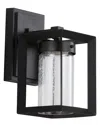 Jonathan Y Nate 9.7in Outdoor Modern Cube Bubble Glass Metal Integrated Led Sconce