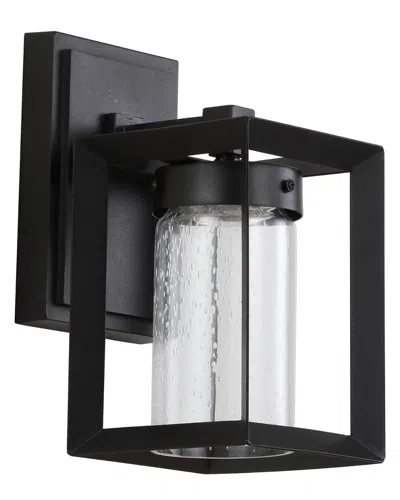 Jonathan Y Nate 9.7in Outdoor Modern Cube Bubble Glass Metal Integrated Led Sconce