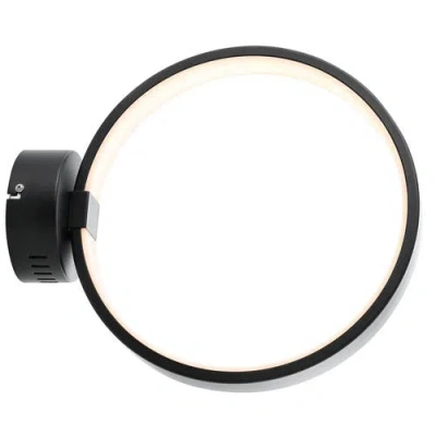 Jonathan Y Nathaniel Dimmable Integrated Led Metal Wall Sconce In Black