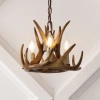 Jonathan Y Nelle Adjustable Resin Antler 3-light Led Chandelier In Brown