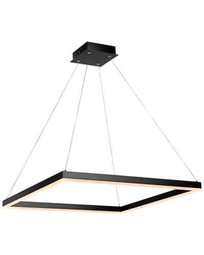 Jonathan Y Nero 23.63in Square Integrated Led Pendant Light In Black