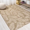 Jonathan Y Nevis Palm Frond Indoor/outdoor Area Rug In Brown/beige