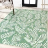 Jonathan Y Nevis Palm Frond Indoor/outdoor Area Rug In Cream/green
