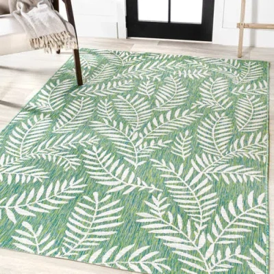 Jonathan Y Nevis Palm Frond Indoor/outdoor Area Rug In Green
