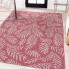 Jonathan Y Nevis Palm Frond Indoor/outdoor Area Rug In Fuchsia/light Gray
