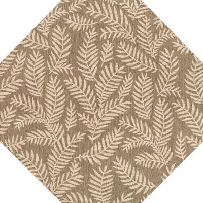 Jonathan Y Nevis Palm Frond Octagon Indoor/outdoor Area Rug In Neutral