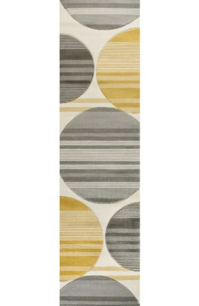 Jonathan Y Nicky Geometric Striped Circles Area Rug In Multi