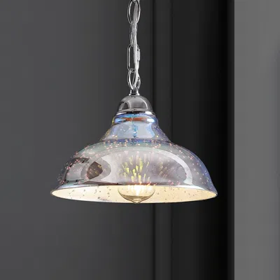Jonathan Y Nira 9.75" Adjustable 3d Color Burst Glass/metal Pendant In Multi