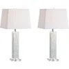 Jonathan Y Noelle 28.5" Seashell Led Table Lamp, White In White