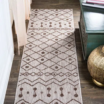 Jonathan Y Nokat  Bohemian Indoor/outdoor Area Rug In Beige/brown