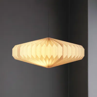 Jonathan Y Nolan 21.25" Modern Vintage Honeycomb Shade Led Pendant Light, Natural In White