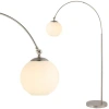 Jonathan Y Nora 71in Coastal Vintage Iron Led Floor Lamp In Nickel