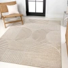 Jonathan Y Nordby High-low Geometric Arch Scandi Striped Indoor/outdoor Area Rug In Beige/cream