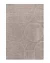 Jonathan Y Nordby High-low Geometric Arch Scandi Striped Indoor/outdoor Area  Rug In Taupe