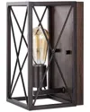 Jonathan Y Norris X-frame 6in Rustic Led Sconce In Black