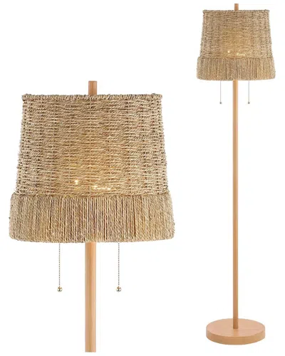 Jonathan Y Ocata Floor Lamp In Brown