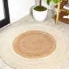 Jonathan Y Oceana Two-tone Boho Jute Circle Cream/natural Round Area Rug