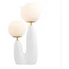 Jonathan Y Oda 17.75" 2-light Modern Bohemian Resin/iron/frosted Glass Danish Cactus Led Table Lamp In White/brass Gold