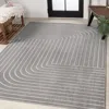 Jonathan Y Odense High-low Minimalist Angle Geometric Indoor/outdoor Area Rug In Gray