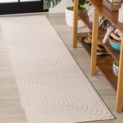 Jonathan Y Odense High-low Minimalist Angle Geometric Indoor/outdoor Area Rug In Neutral