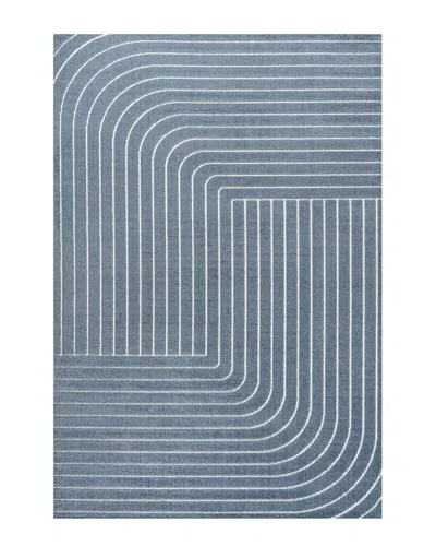 Jonathan Y Odense High-low Minimalist Angle Geometric Indoor/outdoor Area Rug In Blue