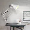 Jonathan Y Odile Classic Industrial Adjustable Articulated Clamp-on Led Task Lamp In White
