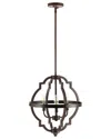 Jonathan Y Ogee 16.75in 3-light Adjustable Iron Rustic Industrial Led Pendant In Metallic