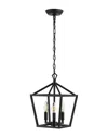 Jonathan Y Ojai 3-light Led Pendant In Bronze