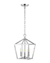 Jonathan Y Ojai 3-light Led Pendant In Silver