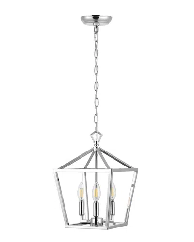 Jonathan Y Ojai 3-light Led Pendant In Silver