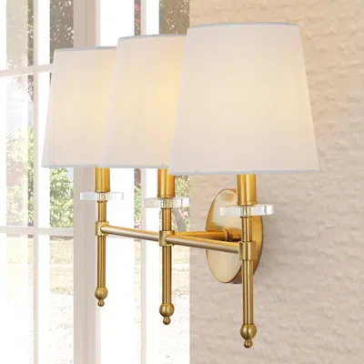 Jonathan Y Olivia 23" 3-light Modern Midcentury Iron Led Vanity In Gold
