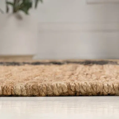 Jonathan Y Olivier Rustic Beach House Wide Ticking Stripe Jute Area Rug