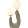 Jonathan Y Oona Table Lamp In Gray Wood Finish/brass Gold