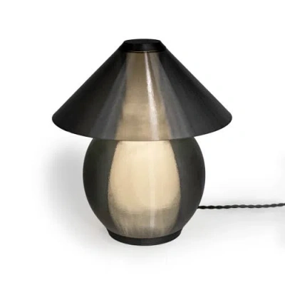 Jonathan Y Opal 13" Modern Contemporary Plant-based Pla 3d Printed Dimmable Led Table Lamp In Dark Smoke/black
