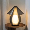 Jonathan Y Opal 13" Modern Contemporary Plant-based Pla 3d Printed Dimmable Led Table Lamp, Light Smoke/gray
