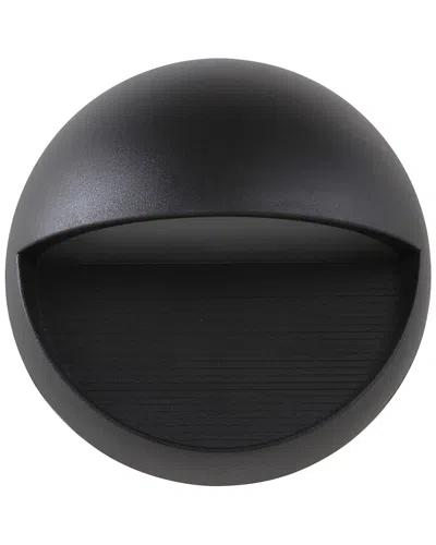 Jonathan Y Orbe 6.25in Outdoor Metal Glass Integrated Led Sconce In Black