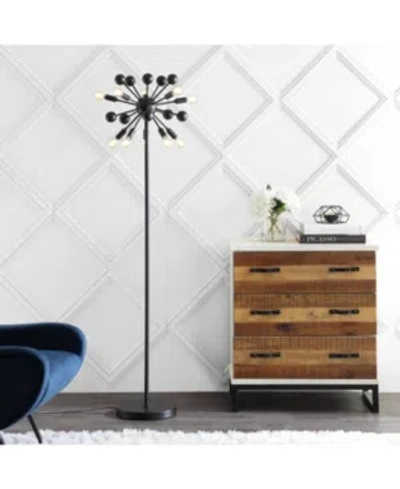 Jonathan Y Orbit 10-light 63" Modern Sputnik Led Floor Lamp In Black