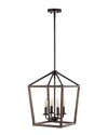 Jonathan Y Oria 4 Light Led Pendant In Bronze