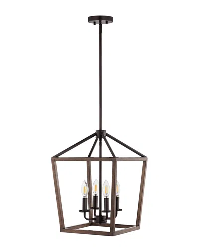 Jonathan Y Oria 4 Light Led Pendant In Bronze